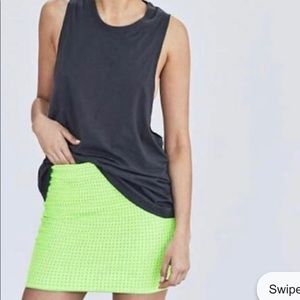 Acacia Umala mesh skirt in neon green